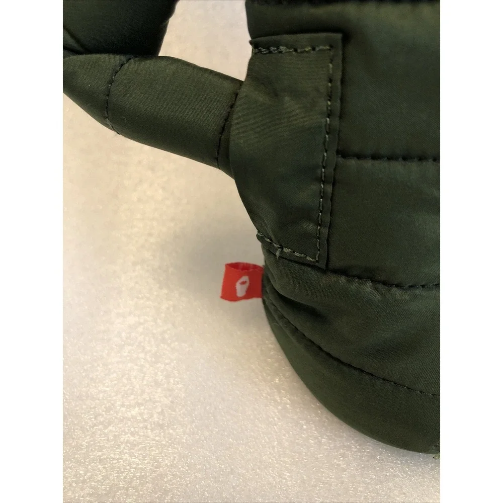 Puffin drinkwear Drink Parka Jacket Koozie The Pahka Olive Green w/ Fur Hood NEW